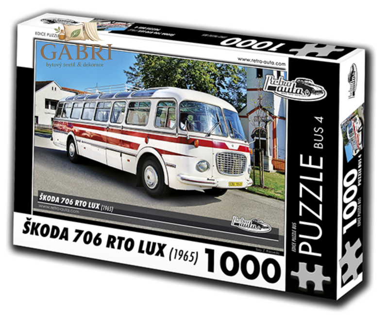 RETRO-AUTA Puzzle BUS č.4 Škoda 706 RTO LUX (1965) 1000 dílků