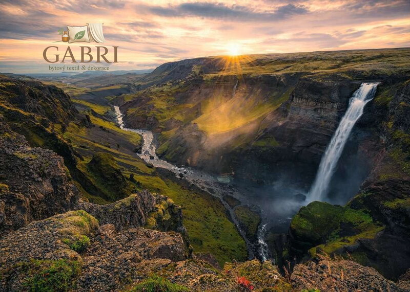 RAVENSBURGER Puzzle Vodopád Haifoss, Island 1000 dílků