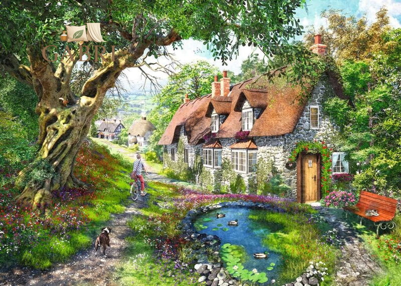 RAVENSBURGER Puzzle Květinovou cestičkou 1000 dílků