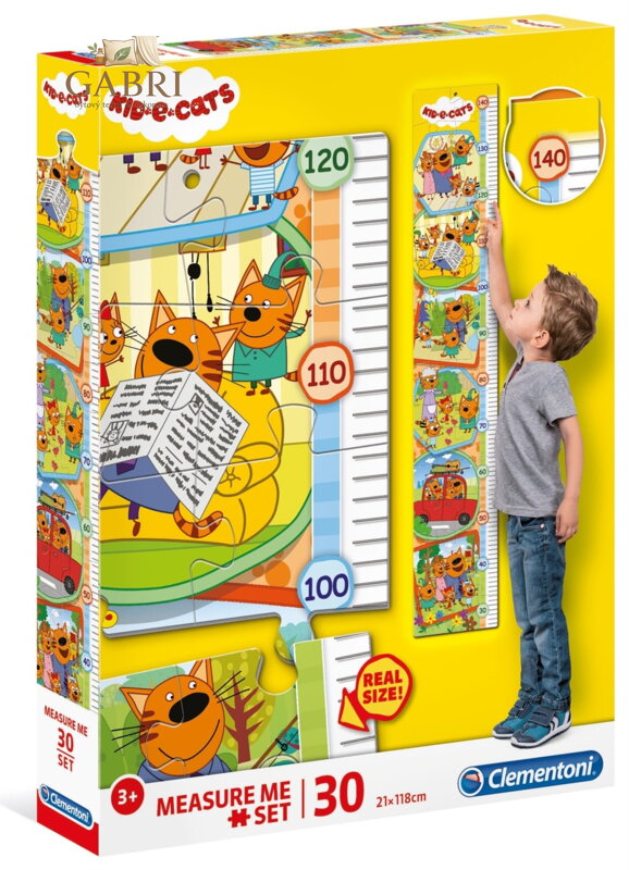 CLEMENTONI Puzzle metr Kid vs Cat 30 dílků