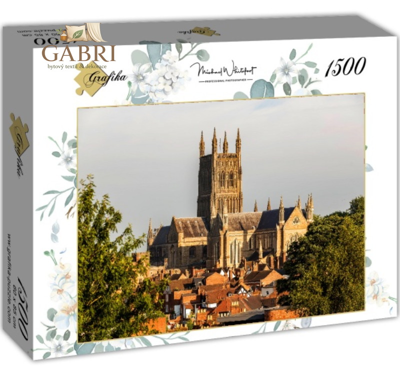 GRAFIKA Puzzle Katedrála ve Worcestru - pohled z parku Královské pevnosti 1500 dílků
