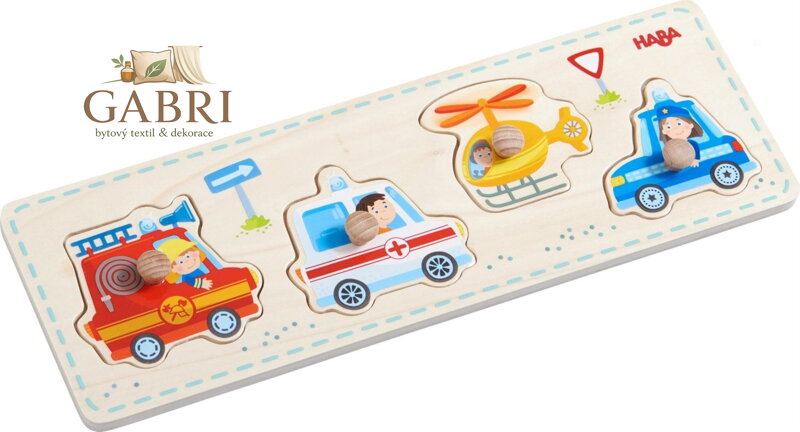 HABA Dřevěná vkládačka Dopravní prostředky