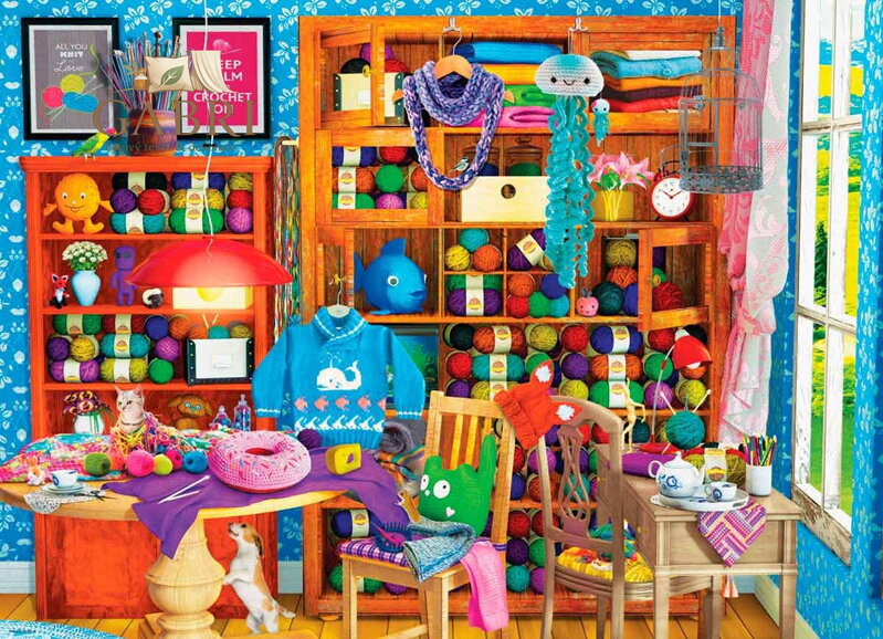 EUROGRAPHICS Puzzle Vše, co pletete, je láska 1000 dílků