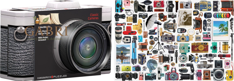 EUROGRAPHICS Puzzle v plechové krabičce Klasický fotoaparát 550 dílků