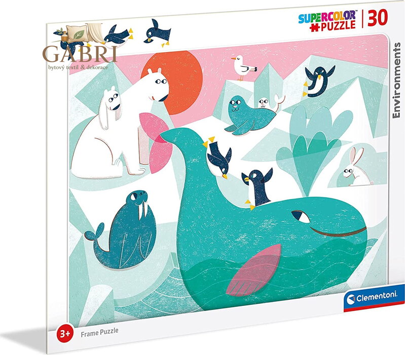 CLEMENTONI Puzzle Život za polárním kruhem 30 dílků