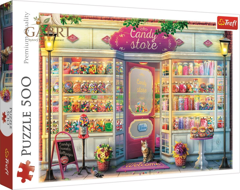 TREFL Puzzle Obchod s cukrovinkami 500 dílků