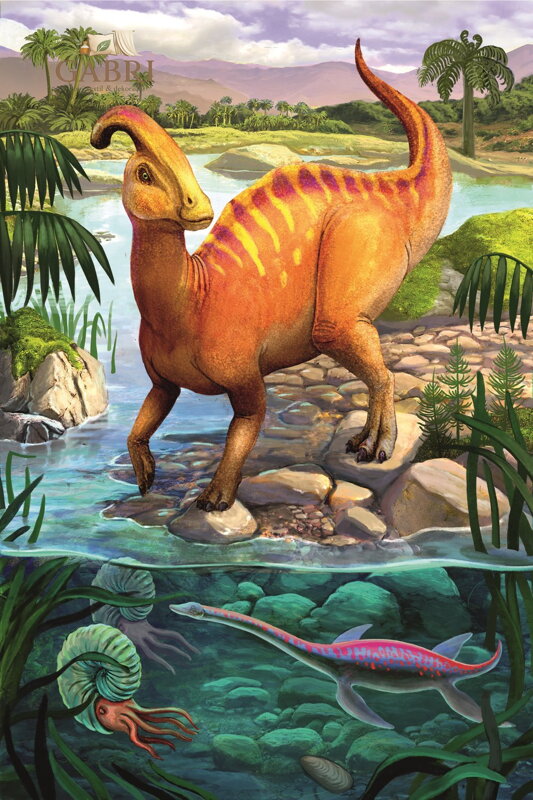 TREFL Puzzle Úžasní dinosauři: Parasaurolophus 54 dílků
