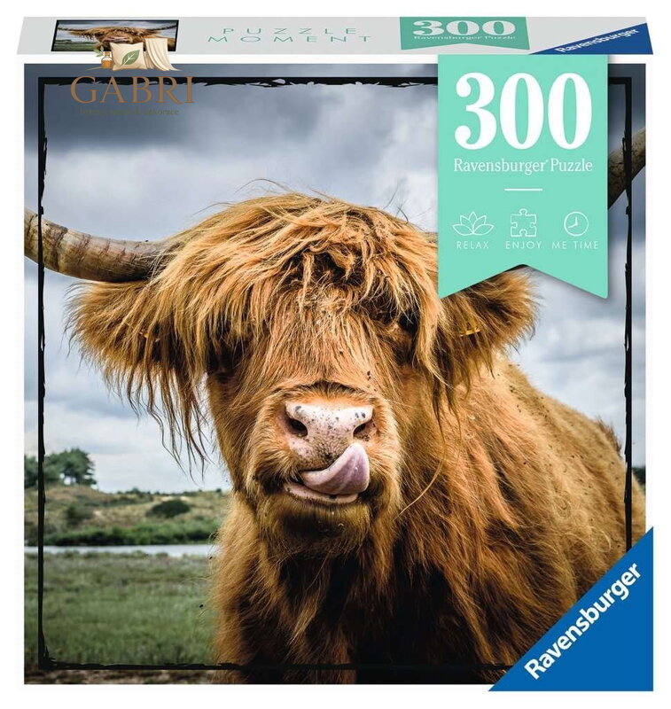 RAVENSBURGER Puzzle Moment: Highlandský skot 300 dílků