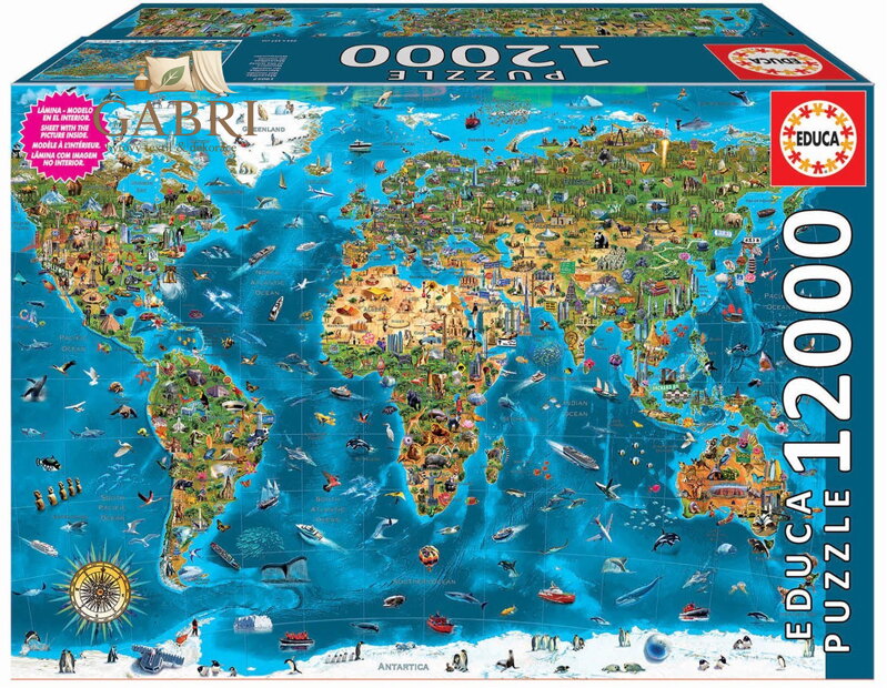 EDUCA Puzzle Zázraky světa 12000 dílků