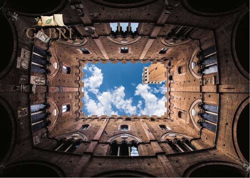 RAVENSBURGER Puzzle Cortile della Podestà, Palazzo Pubblico, Siena, Itálie 1000 dílků