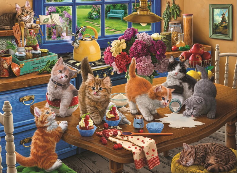ANATOLIAN Puzzle Koťátka v kuchyni 1000 dílků