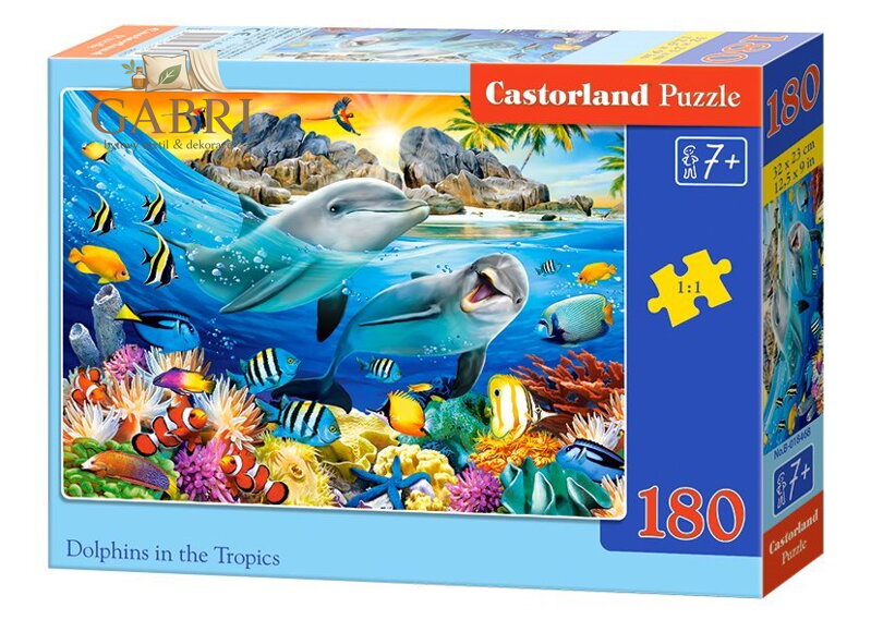 CASTORLAND Puzzle Delfíni v tropech 180 dílků