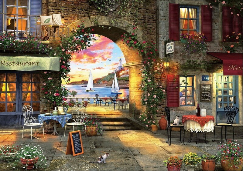 ART PUZZLE Puzzle Restaurace na pobřeží 1000 dílků