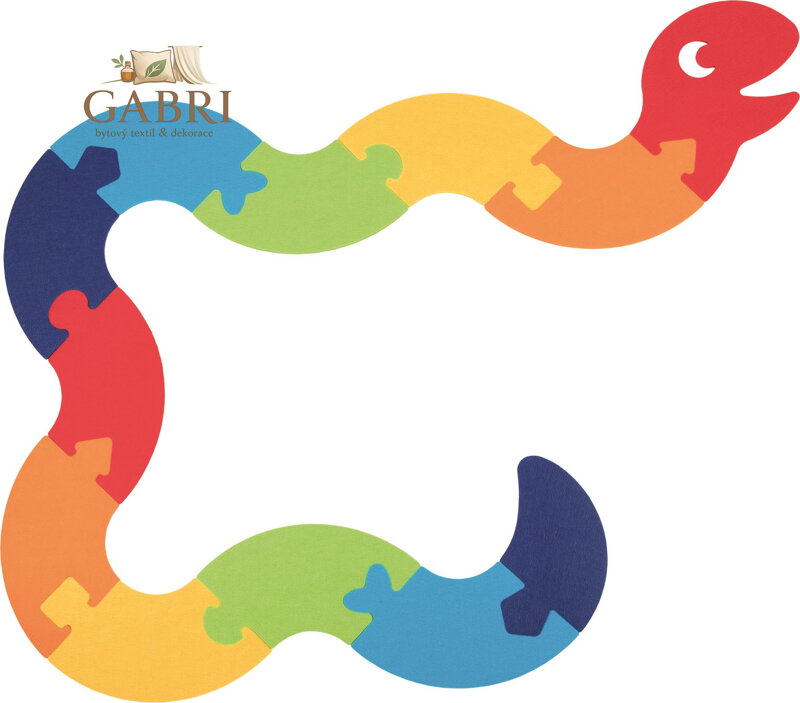 GOKI Podlahové obrysové puzzle Had XXL 12 dílků