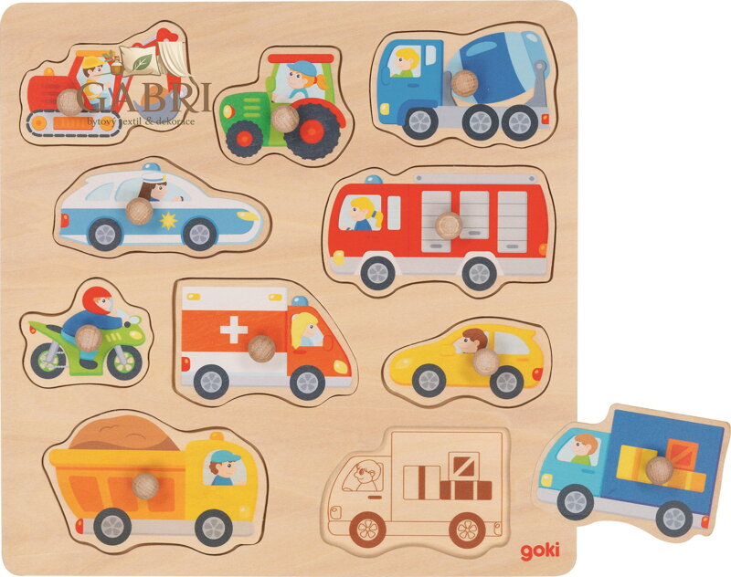GOKI Dřevěná vkládačka Dopravní prostředky