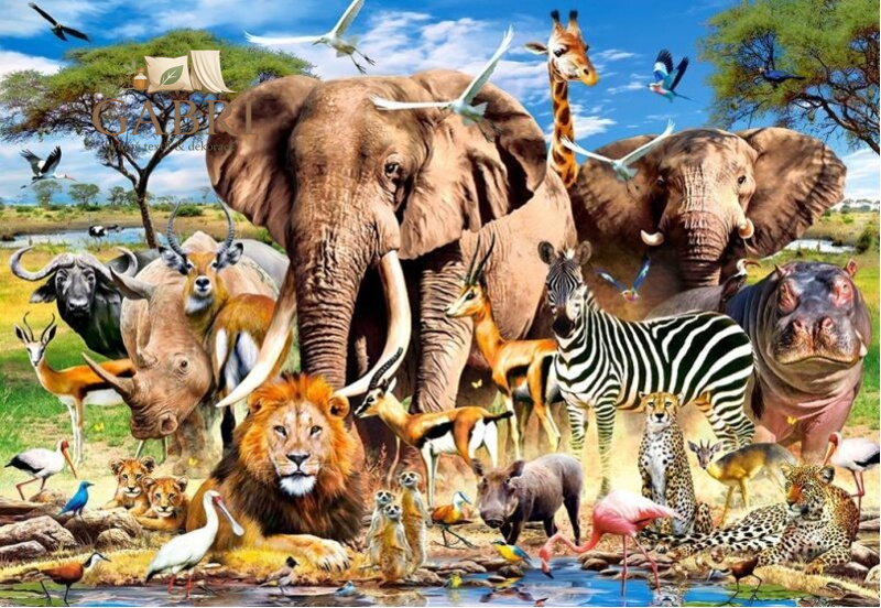 CASTORLAND Puzzle Zvířata ze savany 1500 dílků