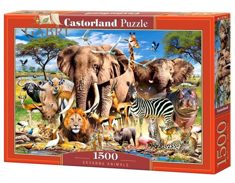 CASTORLAND Puzzle Zvířata ze savany 1500 dílků