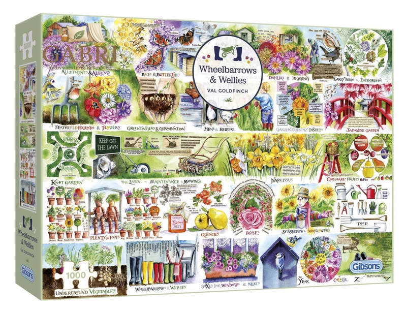 GIBSONS Puzzle Trakaře a holínky 1000 dílků