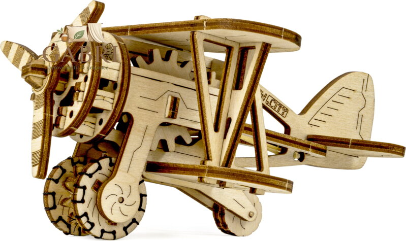 WOODEN CITY 3D puzzle Dvouplošník 63 dílů