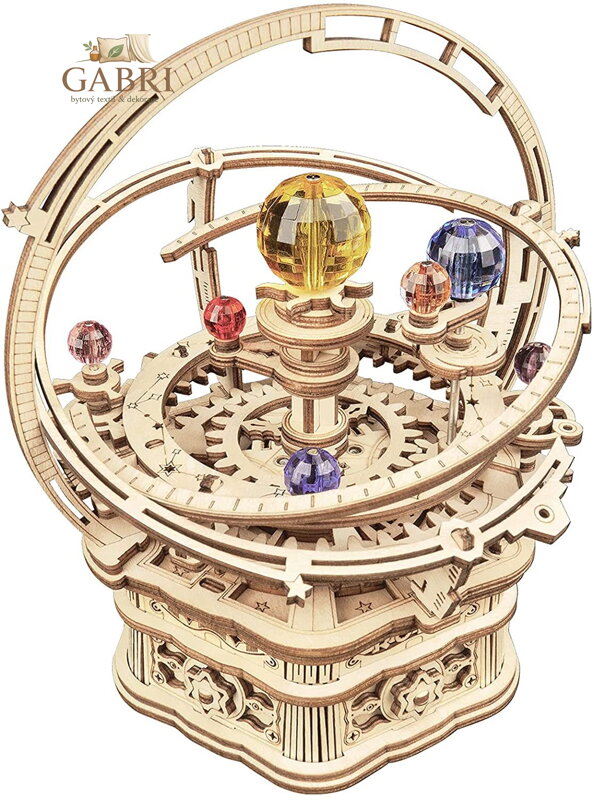 ROBOTIME Rokr 3D dřevěné puzzle Hvězdná noc (hrací skříňka) 84 dílků