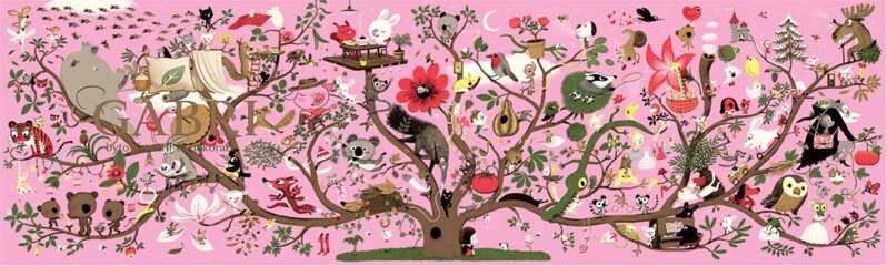 DJECO Panoramatické puzzle Abrakadabra 200 dílků