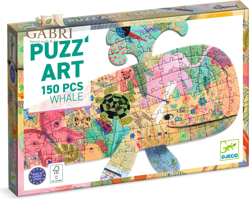 DJECO Obrysové puzzle Velryba 150 dílků