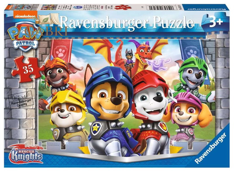 RAVENSBURGER Puzzle Tlapková patrola: Záchranářští rytíři 35 dílků