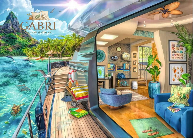 RAVENSBURGER Puzzle Ubytování na tropickém ostrově 1000 dílků