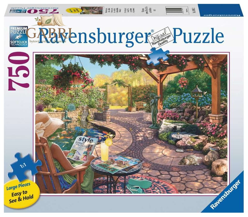 RAVENSBURGER Puzzle Pohoda v útulné zahradě XL 750 dílků