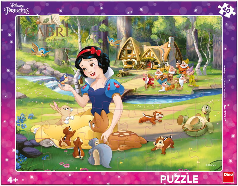DINO Puzzle Sněhurka a zvířátka 40 dílků