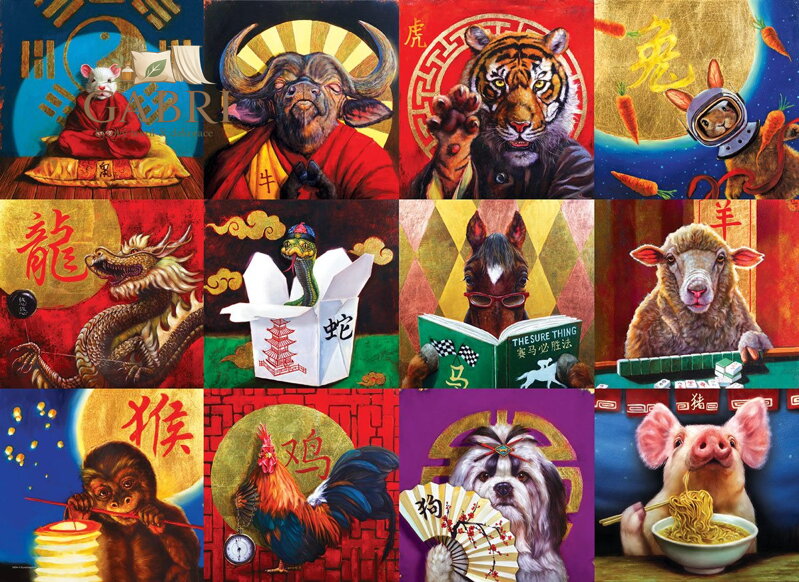 EUROGRAPHICS Puzzle Čínský kalendář 1000 dílků