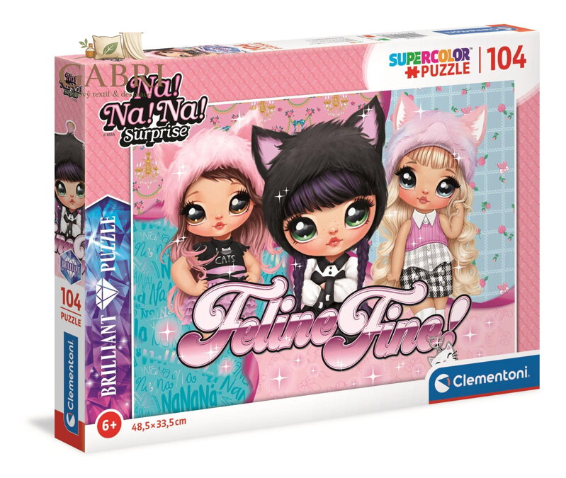 CLEMENTONI Brilliant puzzle Na! Na! Na! Surprise Parádní kočky! 104 dílků
