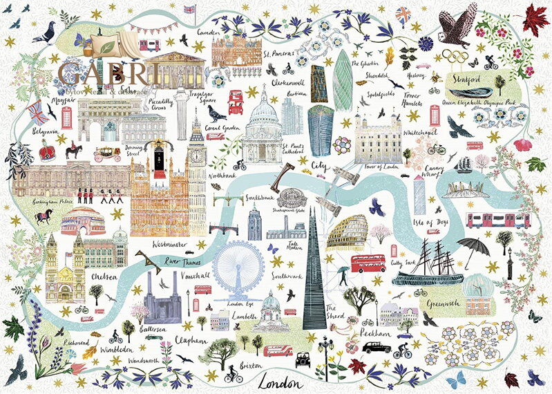 GIBSONS Puzzle Mapa Londýna 1000 dílků