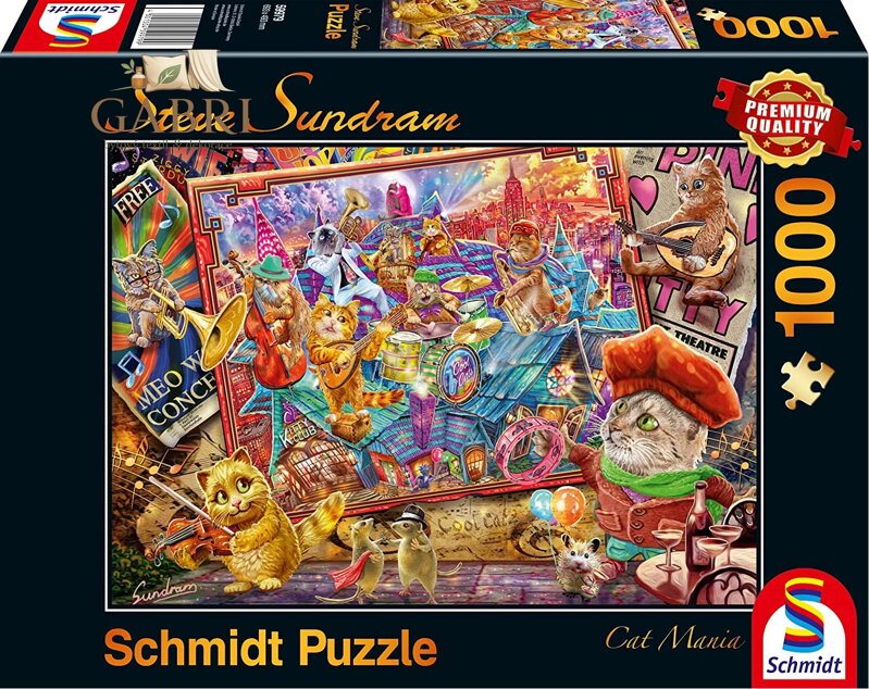 SCHMIDT Puzzle Kočičí mánie 1000 dílků