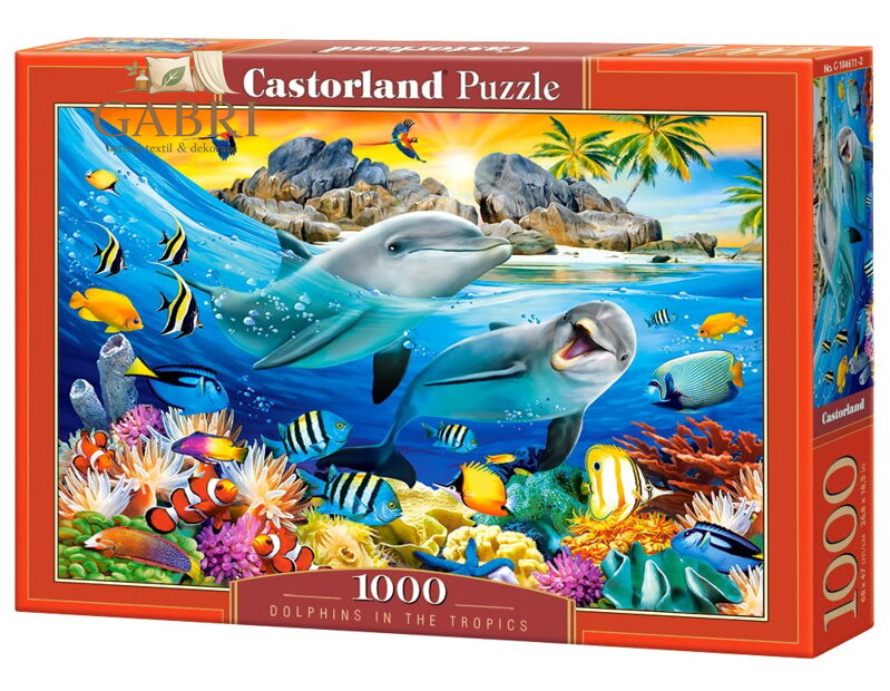 CASTORLAND Puzzle Delfíni v tropech 1000 dílků