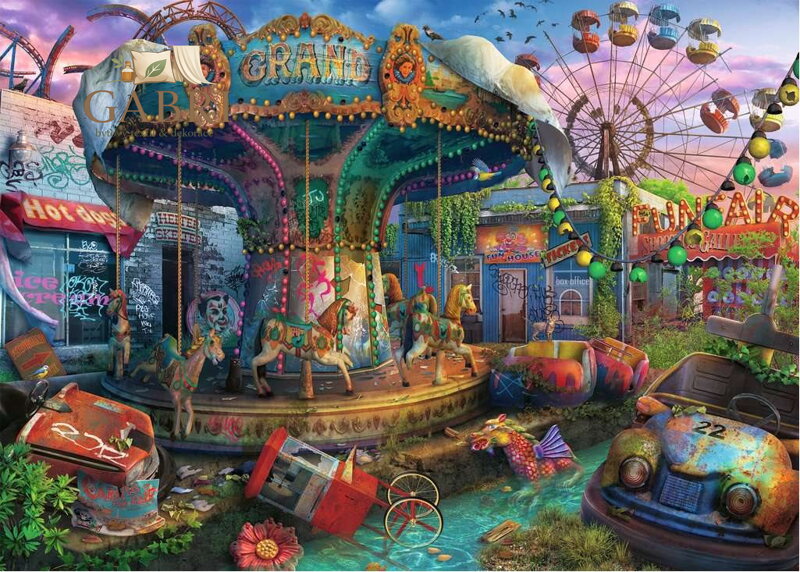 RAVENSBURGER Puzzle Opuštěná místa: Ponurý karneval 1000 dílků