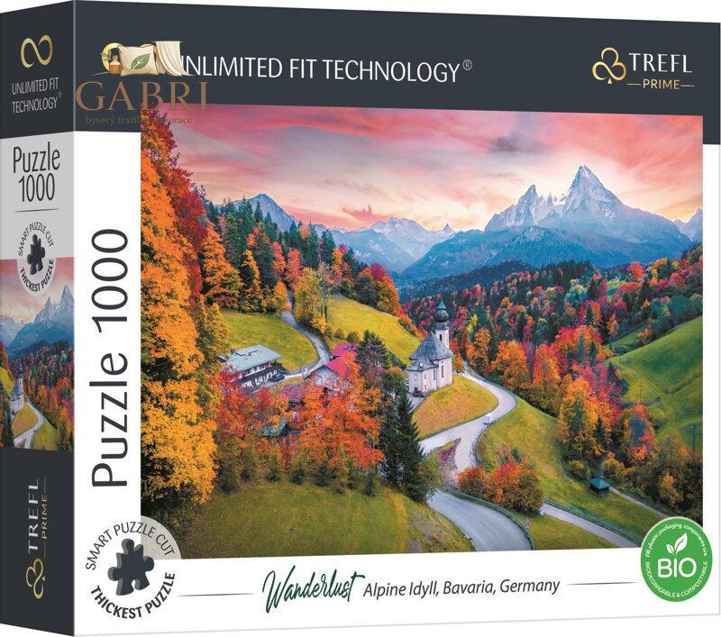 TREFL Puzzle UFT Wanderlust: Na úpatí Alp 1000 dílků