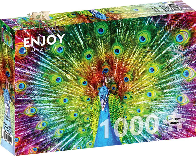 ENJOY Puzzle Barevný páv 1000 dílků