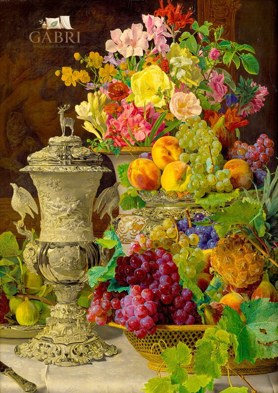 ENJOY Puzzle Ferdinand Georg Waldmuller: Zátiší s ovocem 1000 dílků