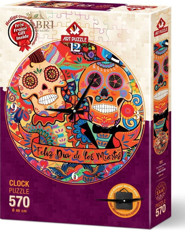 ART PUZZLE Puzzle hodiny Šťastný konec 570 dílků (včetně rámu)