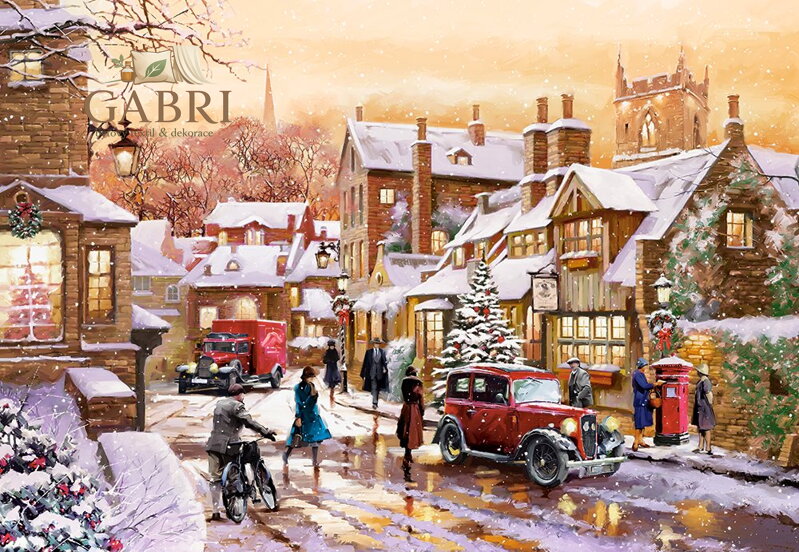 CASTORLAND Puzzle Zasněžené městečko 1000 dílků