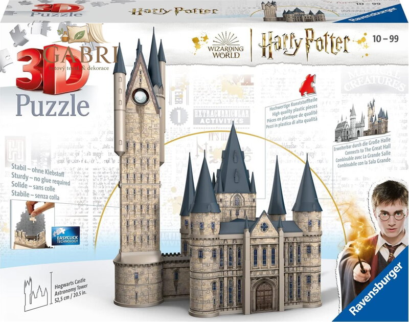RAVENSBURGER 3D puzzle Harry Potter: Bradavice, Astronomická věž 615 dílků