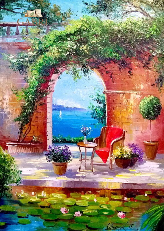 ENJOY Puzzle Pohled na moře skrz oblouk 1000 dílků