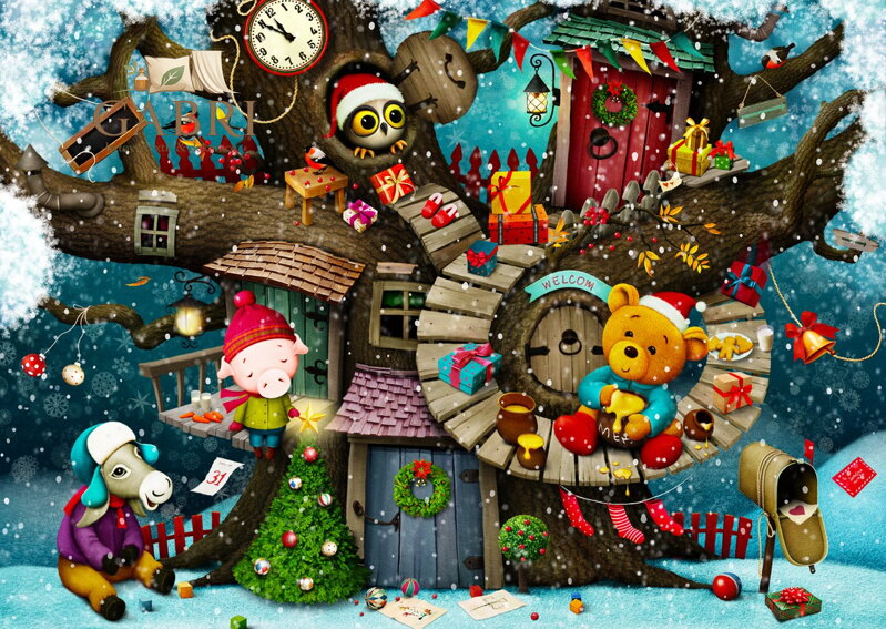 ENJOY Puzzle Pohádkové Vánoce 1000 dílků