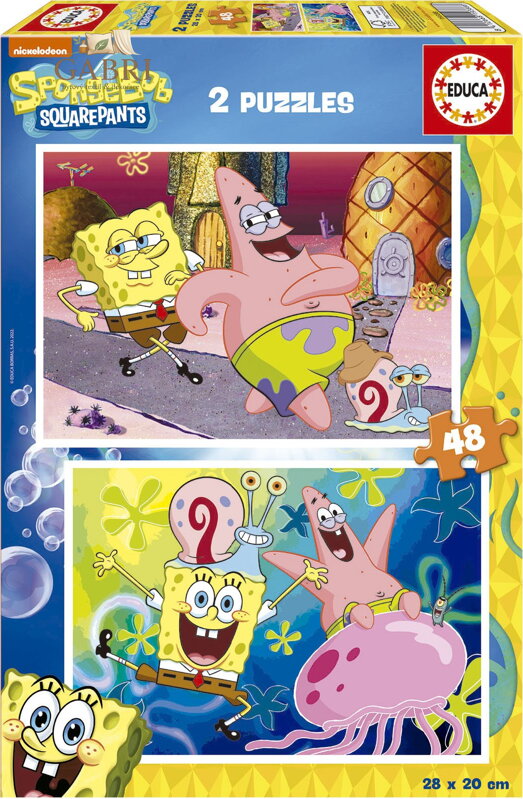 EDUCA Puzzle Spongebob 2x48 dílků