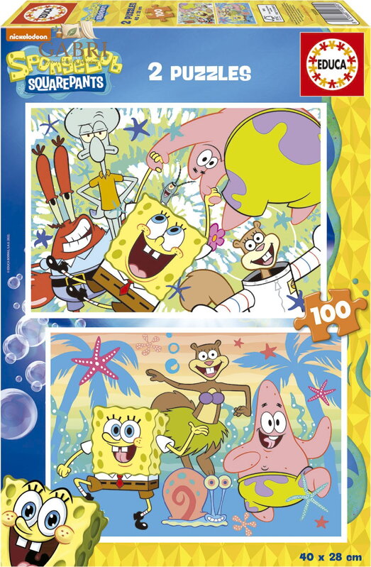 EDUCA Puzzle Sponge Bob 2x100 dílků