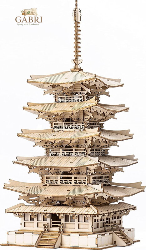 ROBOTIME Rolife 3D dřevěné puzzle Pětipatrová pagoda 275 dílků