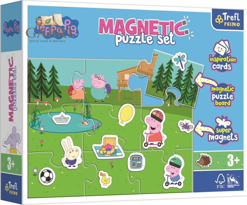 TREFL Magnetická puzzle sada Prasátko Pepina