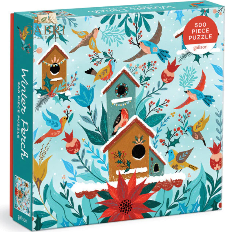 GALISON Čtvercové puzzle Zimní výzdoba 500 dílků