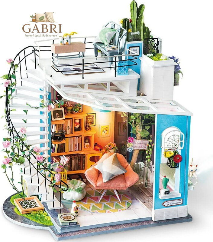 ROBOTIME Rolife DYI House: Dořin loft s LED osvětlením